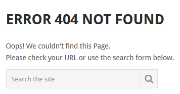 Error 404 Seite