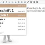 Visueller Editor ShortCut