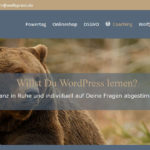 WordPress lernen mit dem Wolf