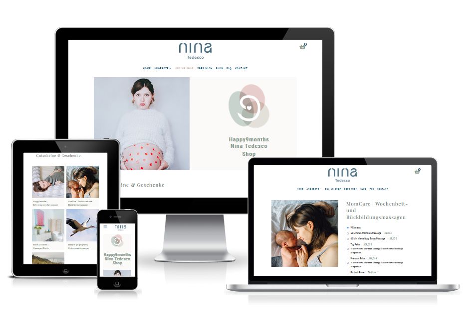 Portfolio Shop Website: Nina Tedesco Shop