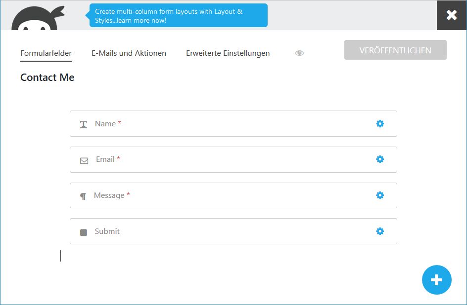 Ninja Forms Form Layout Editor